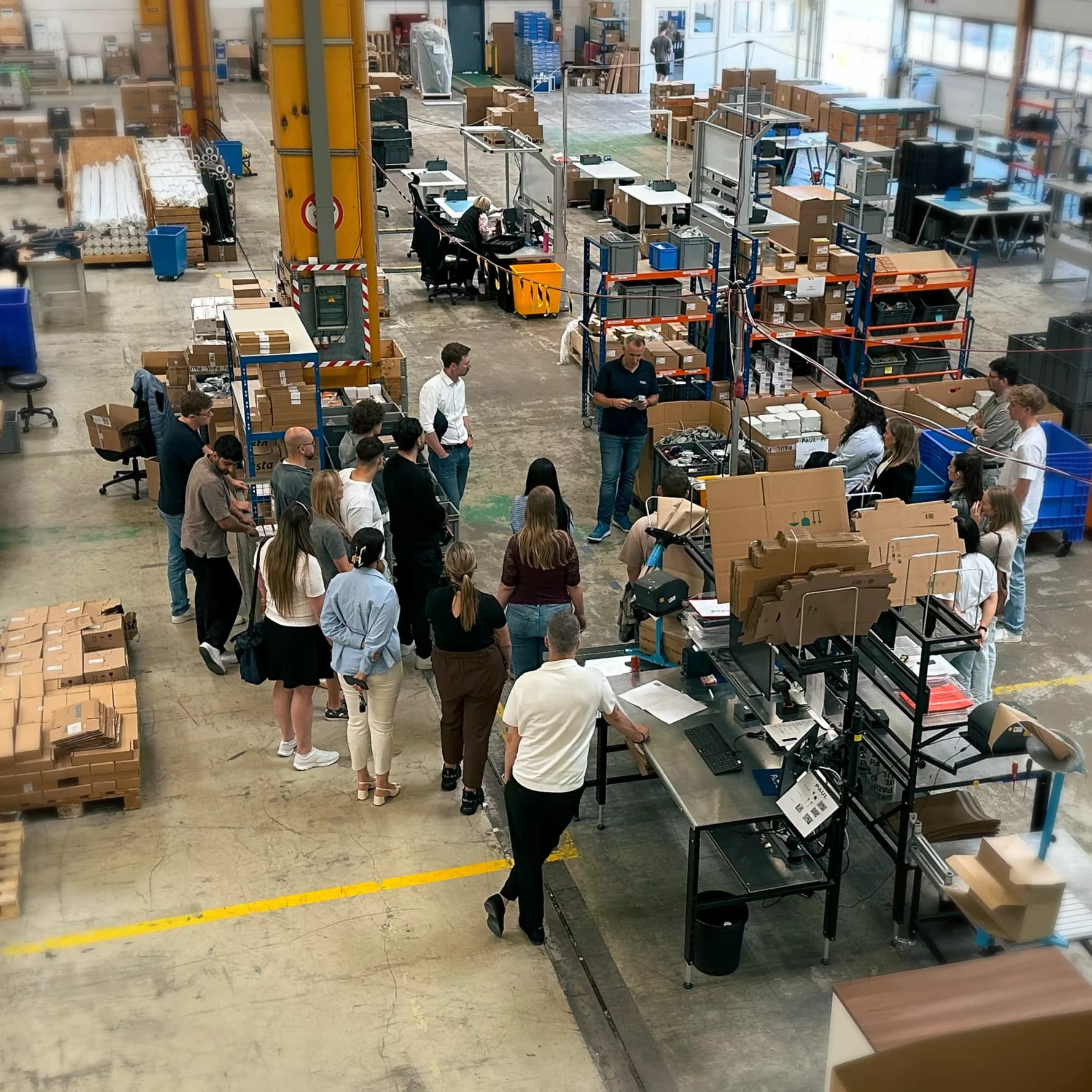 PAUL Tech Besuch TH Aschaffenburg Produktionshalle Ladenburg